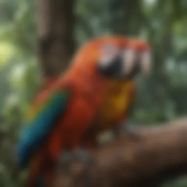 Social Dynamics of Macaw Parrots Macaws interacting with each other in the wild