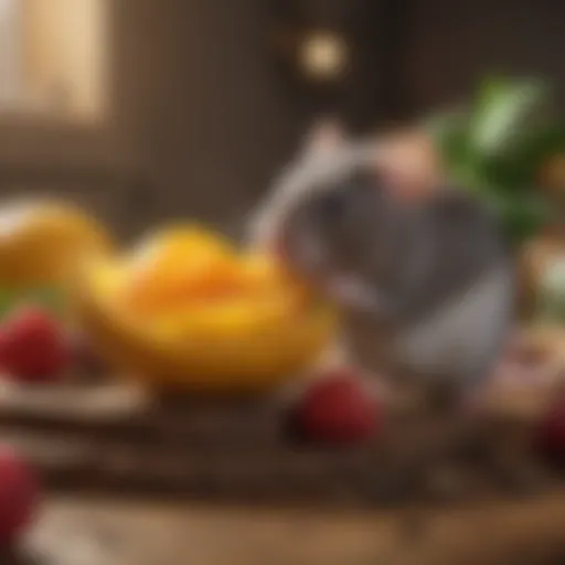 A variety of nutritious fruits suitable for pet mice, showcasing colorful options.