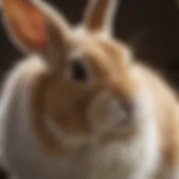Close-up of a rabbit being treated with Advantage II