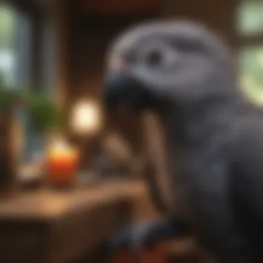 Caring for an African Grey in a cozy home environment