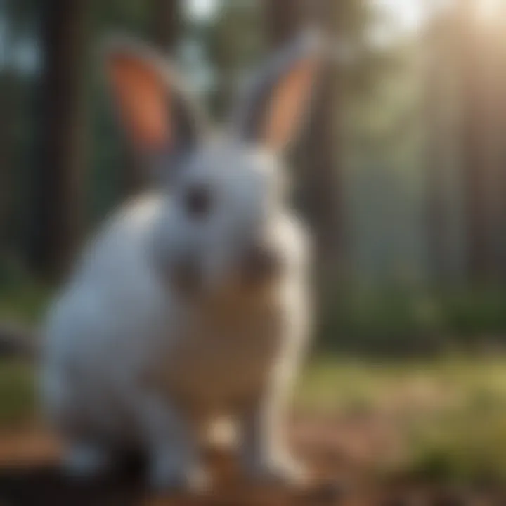 A pet owner applying bunny bitter spray