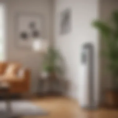 Ozone Air Purifier in Residential Setting Illustration of ozone air purifier in a modern living space