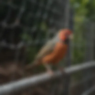 A close-up view of aviary wire fencing showcasing its strength and durability