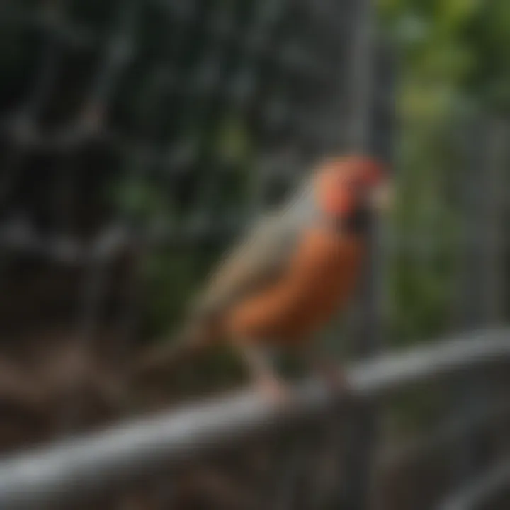 A close-up view of aviary wire fencing showcasing its strength and durability