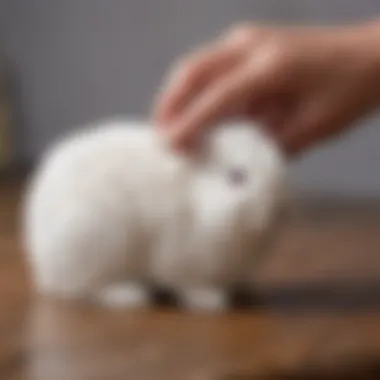 Undercoat rake specifically for Angora rabbit fur