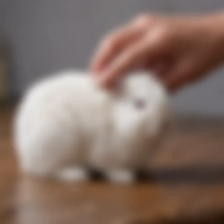 Undercoat rake specifically for Angora rabbit fur
