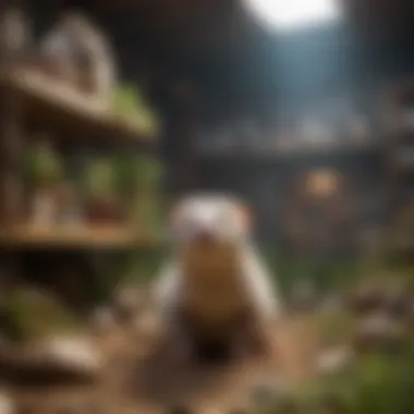Expansive Habitat Design for Ferrets An expansive ferret habitat with proper ventilation and multi-level design