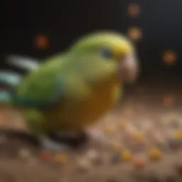 A vibrant assortment of seeds for parrotlets