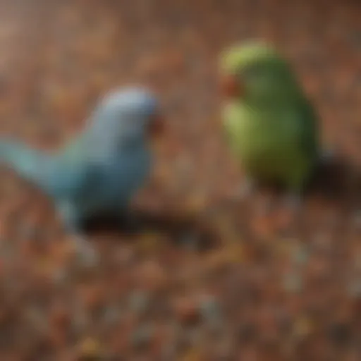 Colorful array of seeds ideal for parakeets