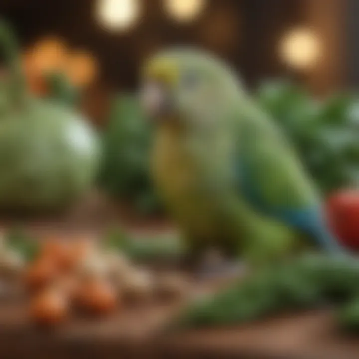Variety of vegetables beneficial for parakeets