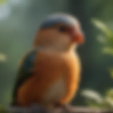 Healthy Pet Bird A healthy and active pet bird in its natural habitat.