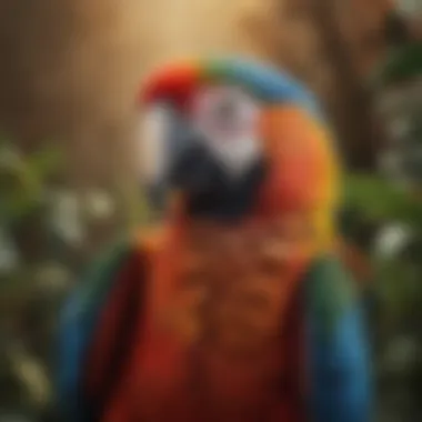 Majestic Macaw: A Companion for Life A majestic macaw with bright plumage and an engaging demeanor