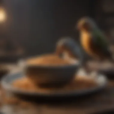 Nourishing Choices: Essential Diet for Birds Diverse bird food selection in bowls