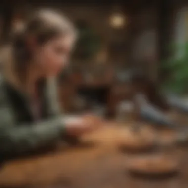 Bird owner selecting the right bird food for different species