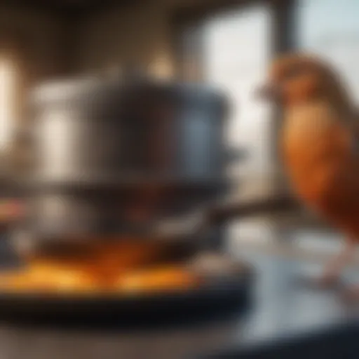 An assortment of bird-safe cookware materials