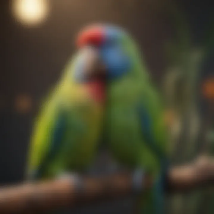Cover of Bird Talk Magazine featuring vibrant parakeets.