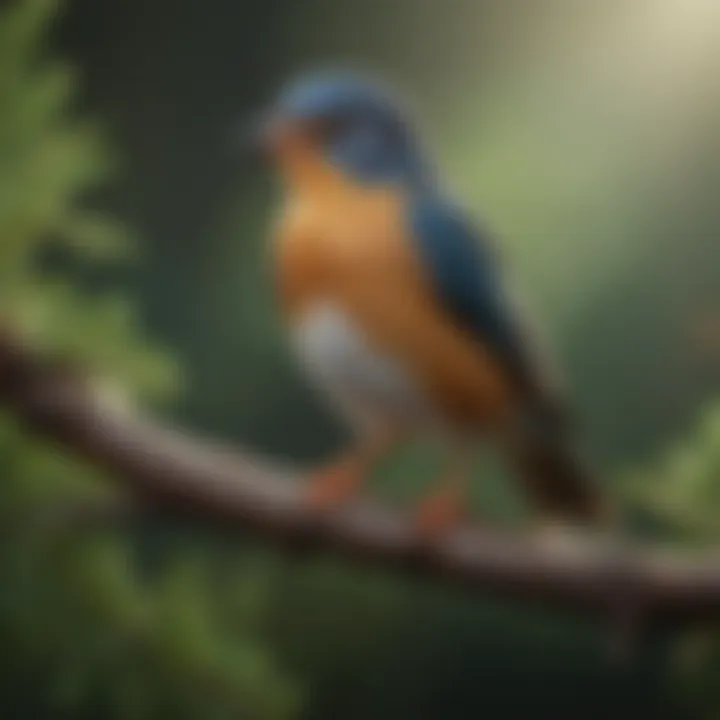 A healthy bird perched on a branch, symbolizing the importance of regular veterinary check-ups.