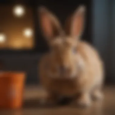 Positive reinforcement techniques in action with a rabbit