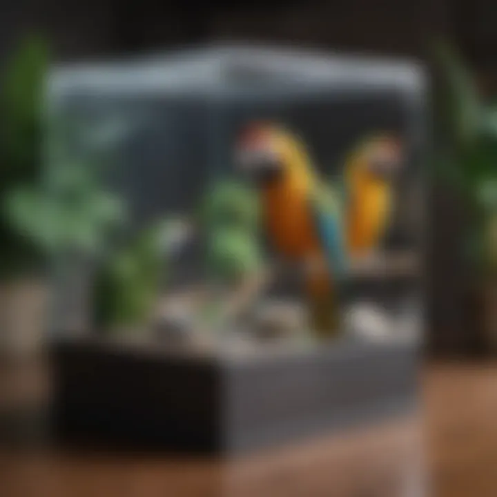Multi-species parrot breeding box with adjustable compartments