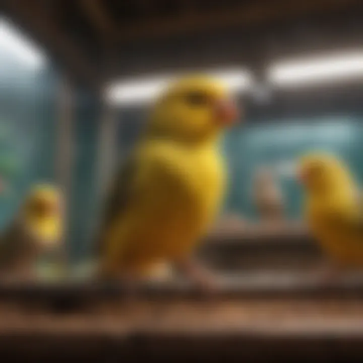 A serene aviary environment designed for canary breeding success