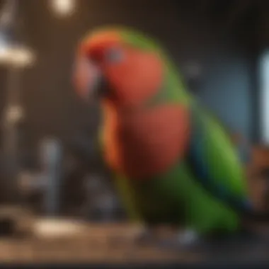 Health Management for Eclectus Parrots Breeder monitoring the health of Eclectus Parrots