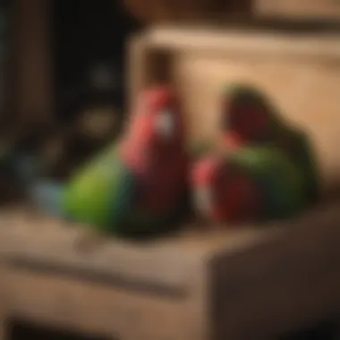 Nesting Eclectus Parrot Chicks Eclectus Parrot chicks in a nesting box