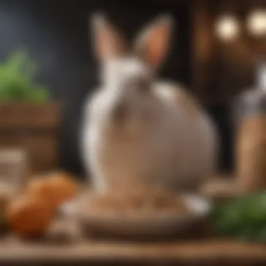 Nutritious Food Choices for Rabbits Healthy rabbit food options arranged neatly