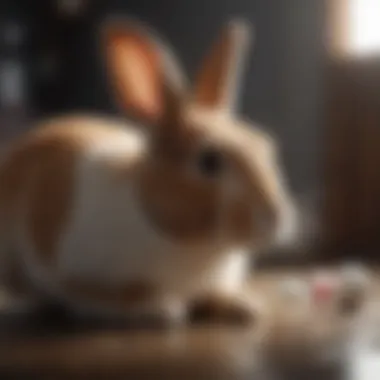 Capstar medication next to a rabbit