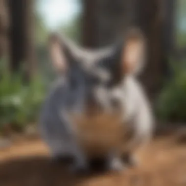 Chinchilla playing and exercising in a secure environment