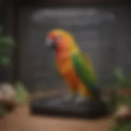 A spacious cage designed for conures showcasing appropriate dimensions and layout.