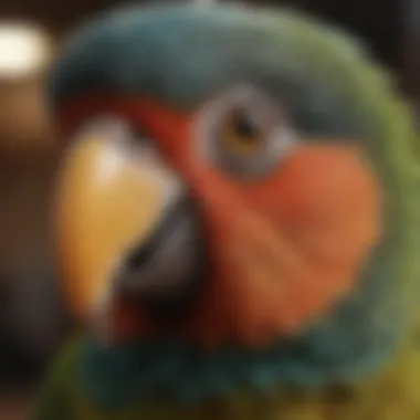 The Expressive Beauty: A Parrot's Face A beautiful close-up of a parrot's face, displaying its expressive eyes and beak.