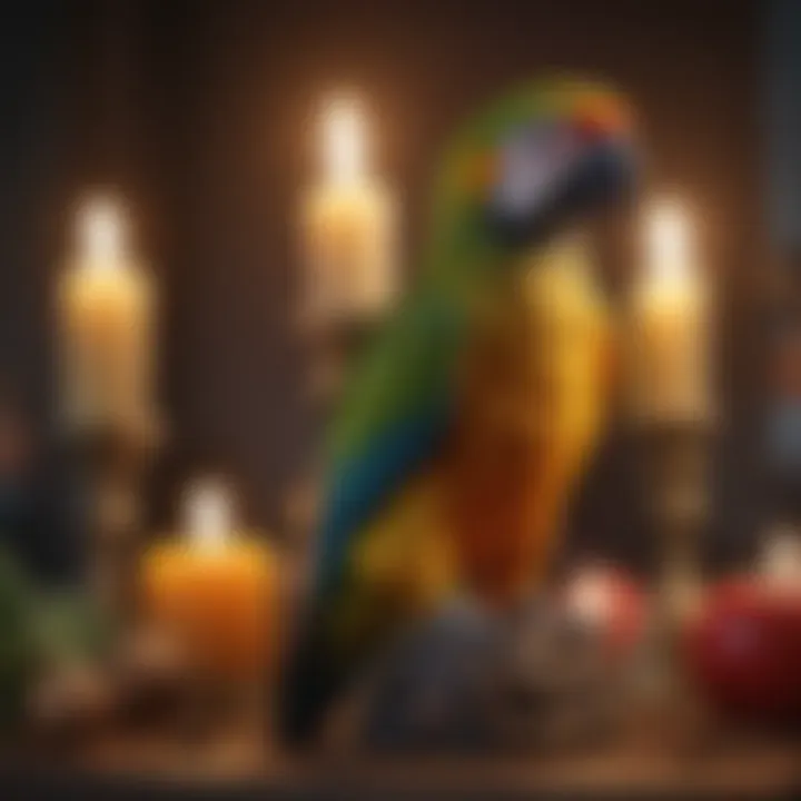 Close-up of the ingredients list of a parrot safe candle.