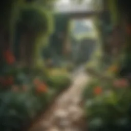 A lush garden filled with various bird-safe plants
