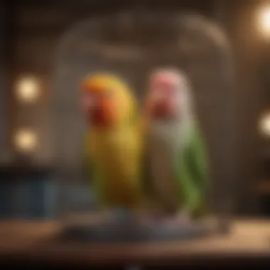 Understanding Cage Materials Various materials used in lovebird cages showcasing durability and safety
