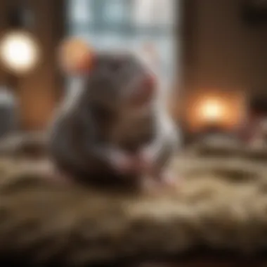 A Happy Pet Rat in a Clean Environment Pet rat enjoying a clean and cozy habitat