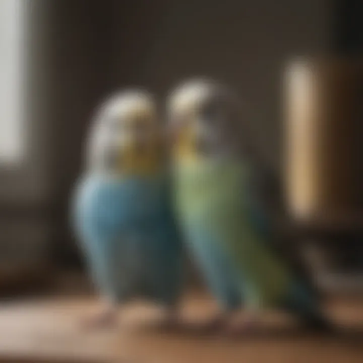 Different budgie breeds showcasing unique traits