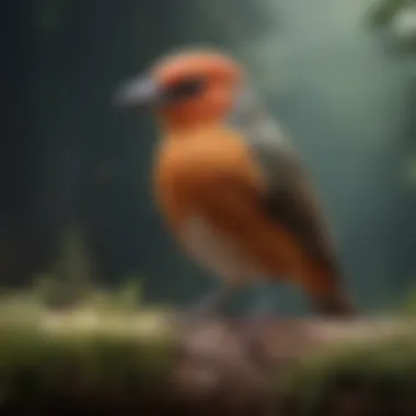 Different bird species enjoying chop