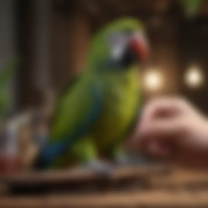 A serene environment for clipping parrot nails