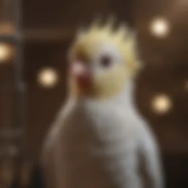 Spacious cockatiel breeding cage in a natural light setting