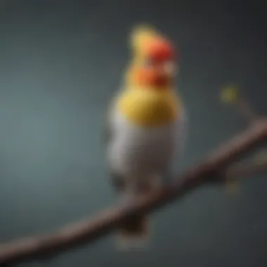 Colorful Cockatiel Perched A colorful cockatiel perched on a branch