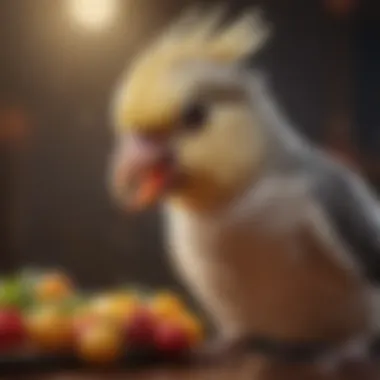 Cockatiel Delighting in Nutri Berries Cockatiel enjoying Nutri Berries