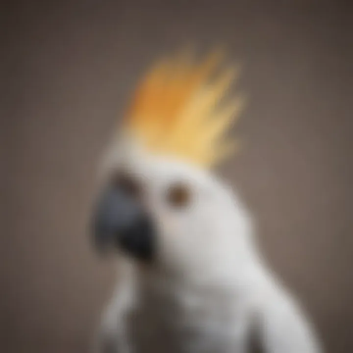 Close-up of a bottle of specialized cockatoo shampoo with natural ingredients.