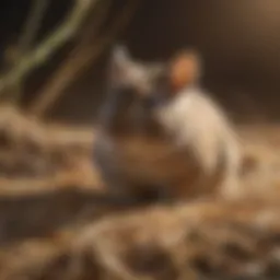 A degu nibbling on fresh hay
