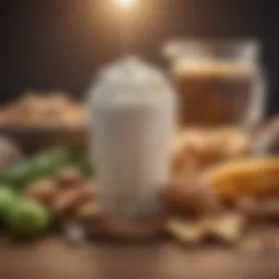 Illustration depicting various calcium-rich foods
