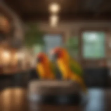 Optimal Living Space for Sun Conures A well-designed sun conure living environment