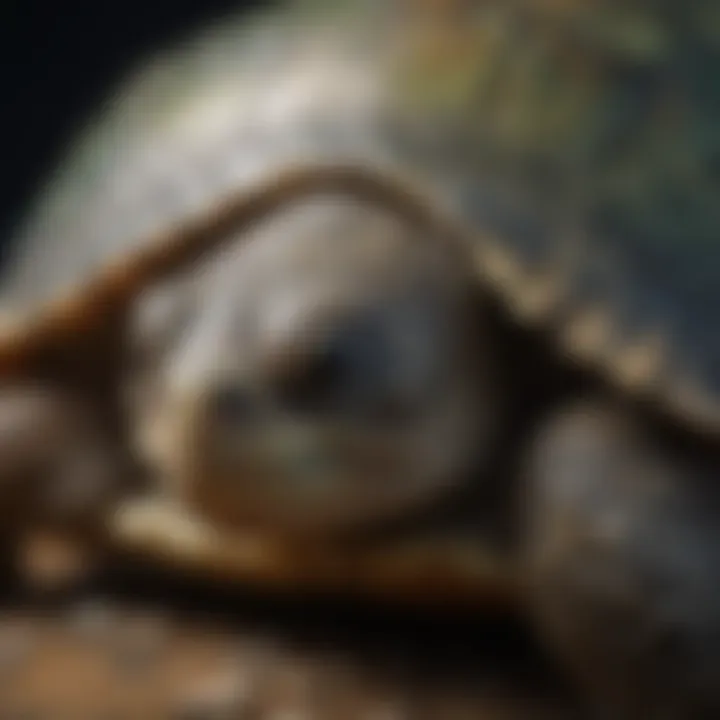A close-up of turtle scales to illustrate health monitoring techniques