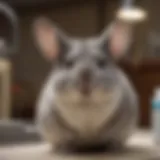 Chinchilla receiving veterinary care