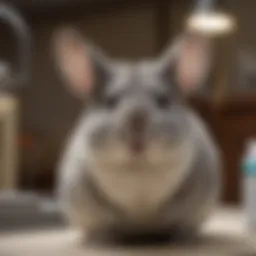 Chinchilla receiving veterinary care