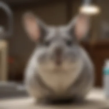 Chinchilla receiving veterinary care