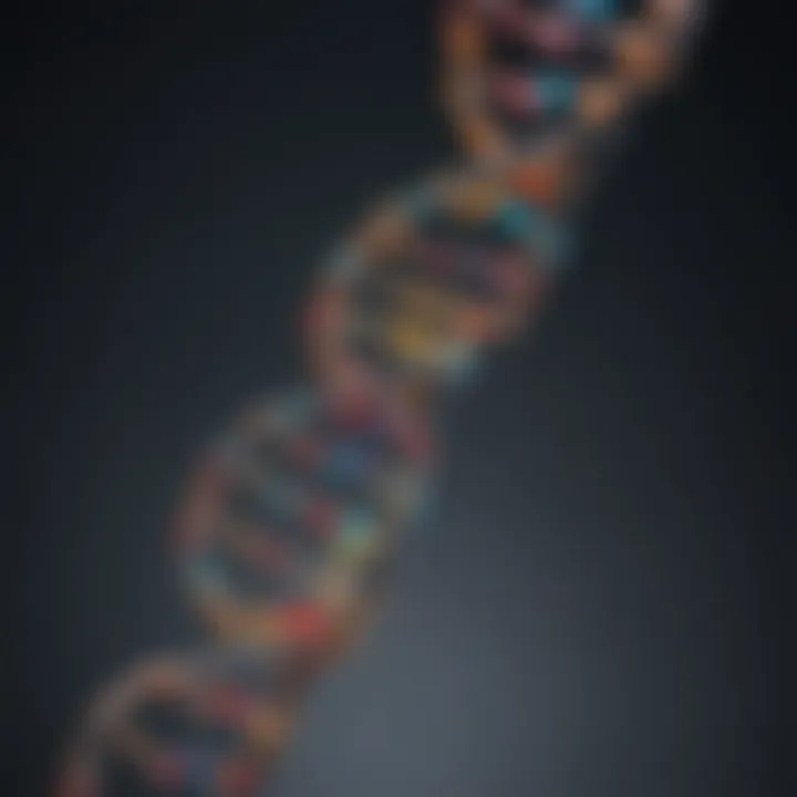 DNA helix graphic representing genetic information